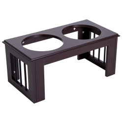 Двойная миска для собак PawHut D08-015CF (Brown) Thumb