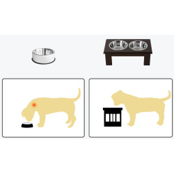 Двойная миска для собак PawHut D08-015CF (Brown) Thumb