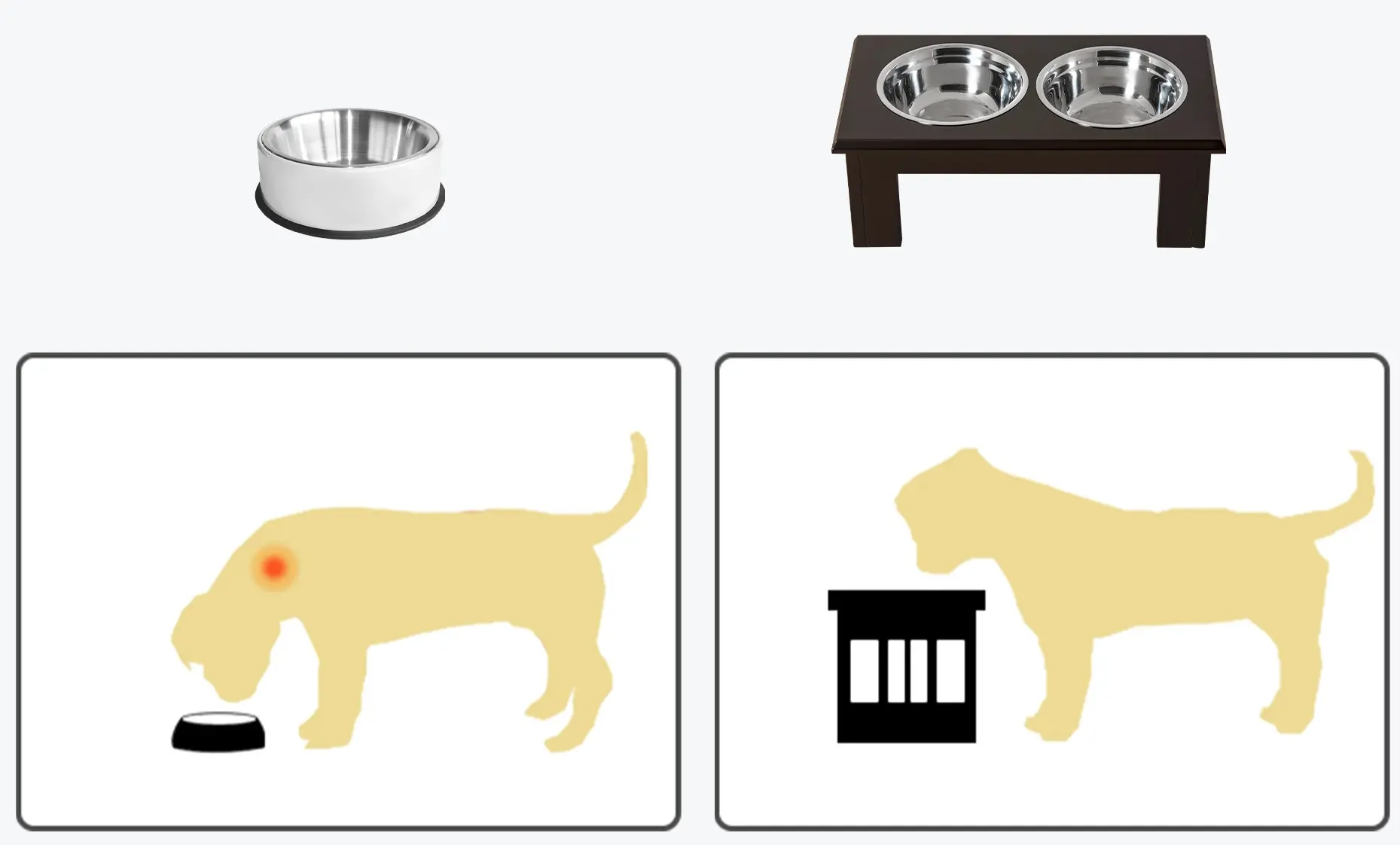 Двойная миска для собак PawHut D08-015CF (Brown) - 7