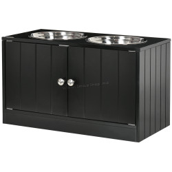 Bol dublu pentru caini PawHut D08-040V00BK (Black)