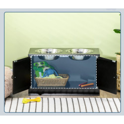 Bol dublu pentru caini PawHut D08-040V00BK (Black) Thumb