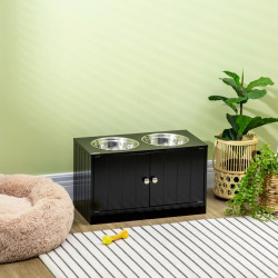 Bol dublu pentru caini PawHut D08-040V00BK (Black) Thumb