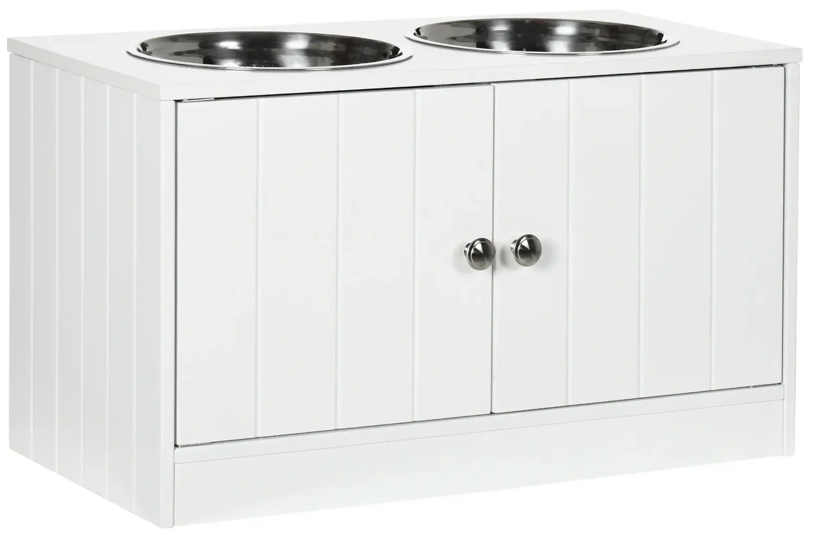 Bol dublu pentru caini PawHut D08-040V00WT (White)