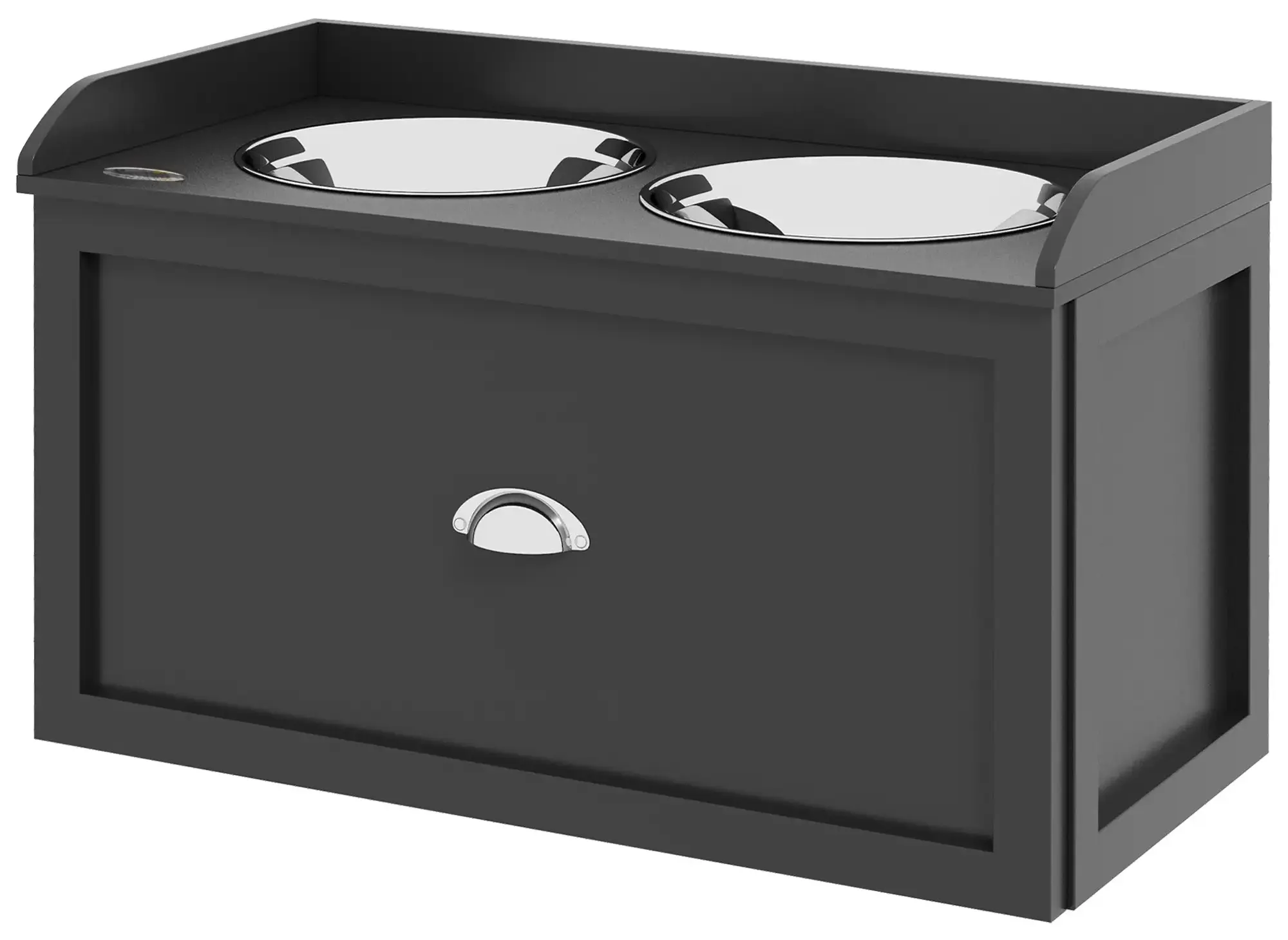 Двойная миска для собак PawHut D08-041V01BK (Black) - 2