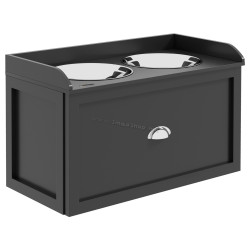 Bol dublu pentru caini PawHut D08-041V01BK (Black)