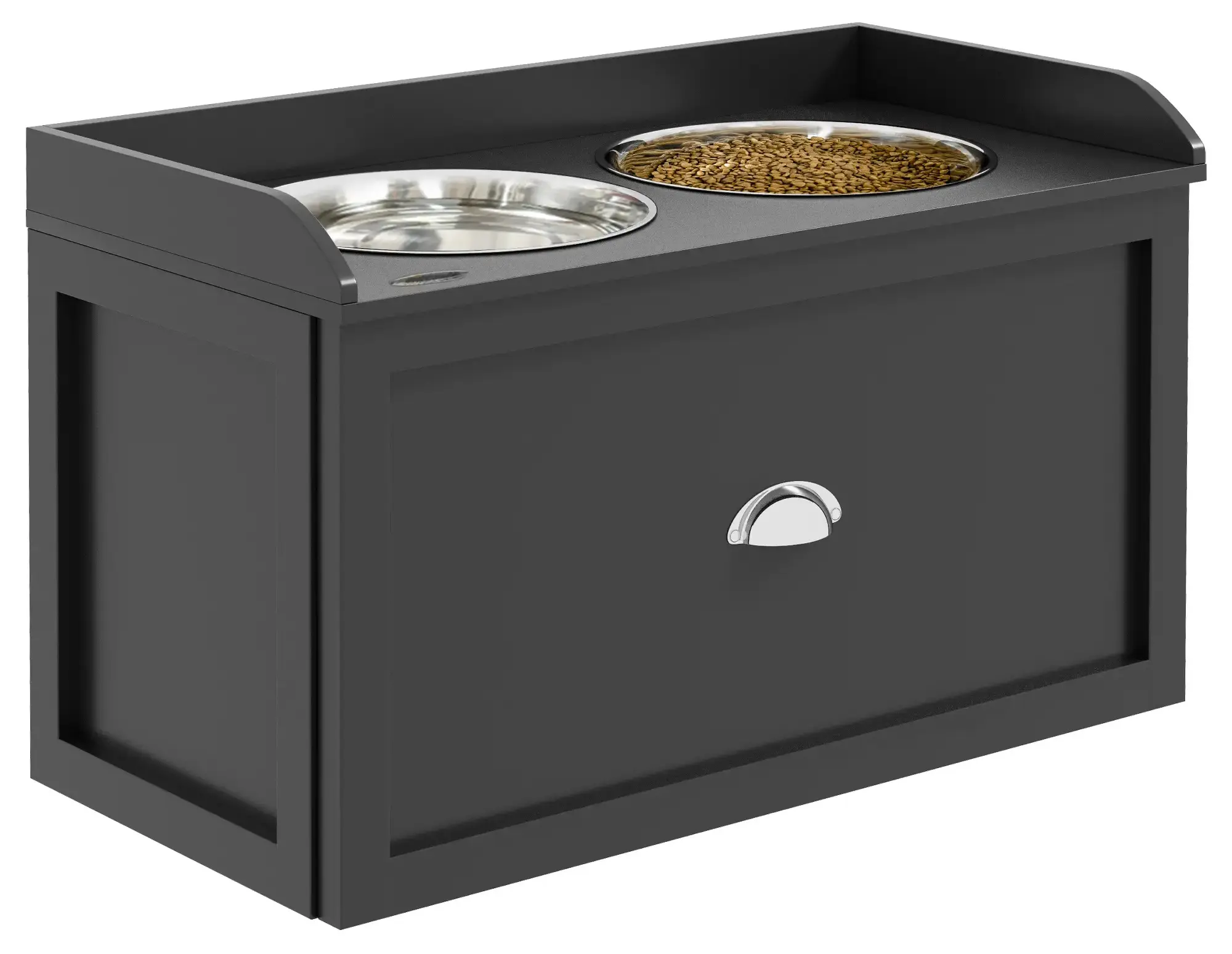 Двойная миска для собак PawHut D08-041V01BK (Black) - 4