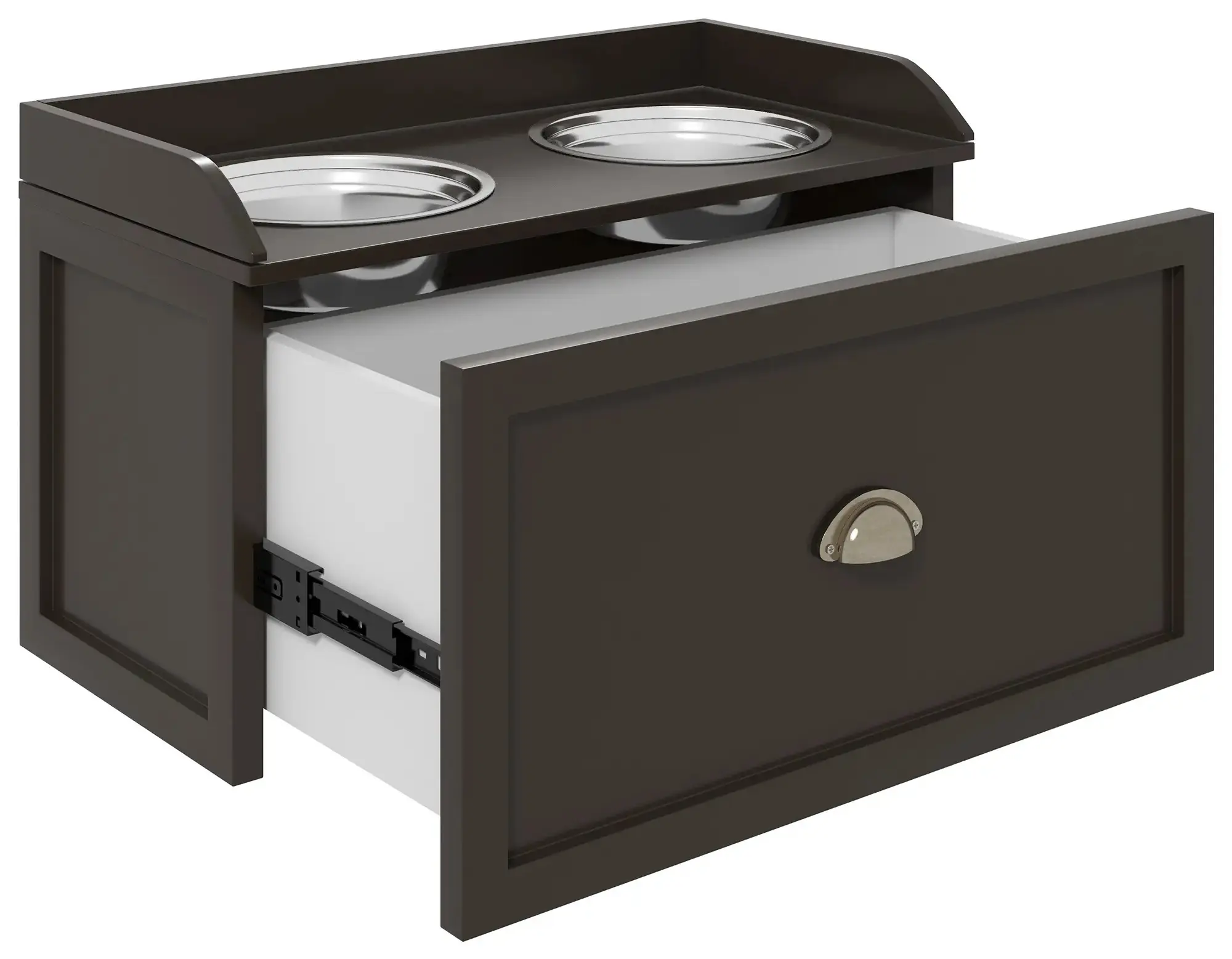 Двойная миска для собак PawHut D08-041V80CF (Brown) - 3