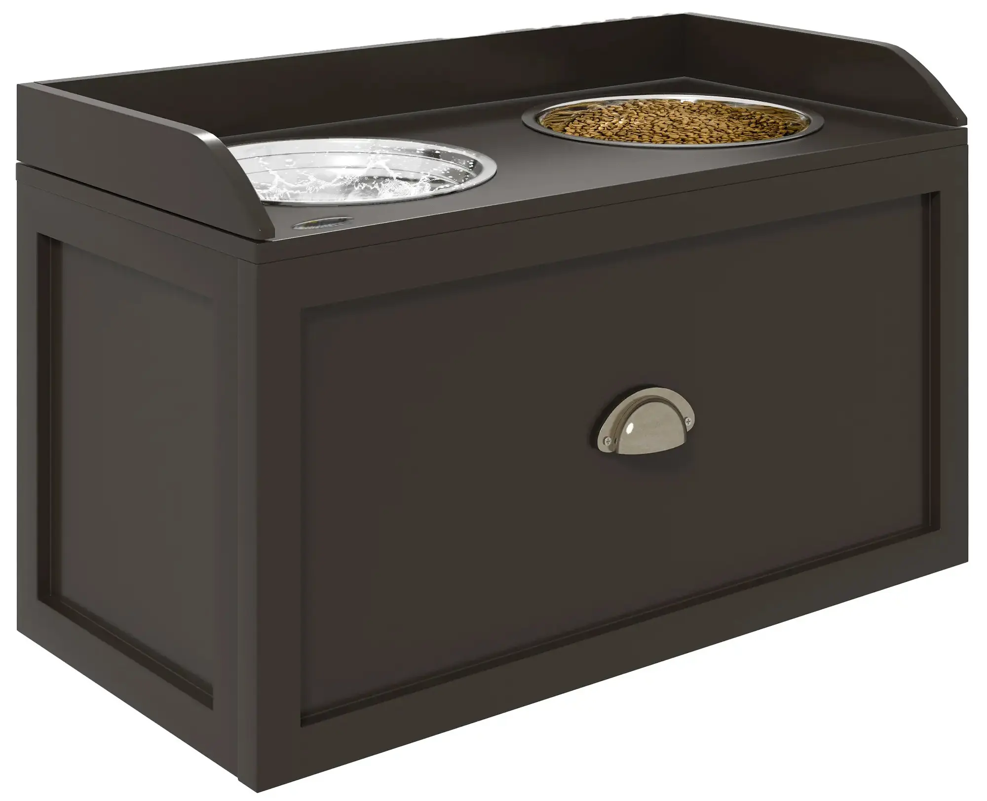 Двойная миска для собак PawHut D08-041V80CF (Brown) - 5