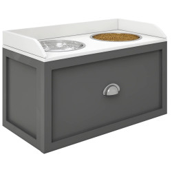 Bol dublu pentru caini PawHut D08-041V80GY (Grey) Thumb