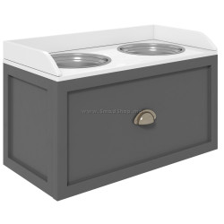 Bol dublu pentru caini PawHut D08-041V80GY (Grey)