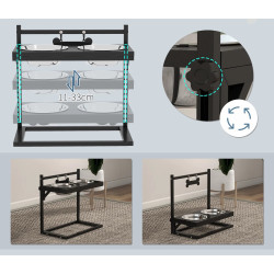 Двойная миска для собак PawHut D08-057V00BK (Black) Thumb