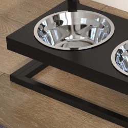 Двойная миска для собак PawHut D08-057V00BK (Black) Thumb