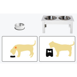 Двойная миска для животных PawHut D08-016WT (White) Thumb