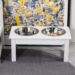 Двойная миска для животных PawHut D08-016WT (White) Thumb