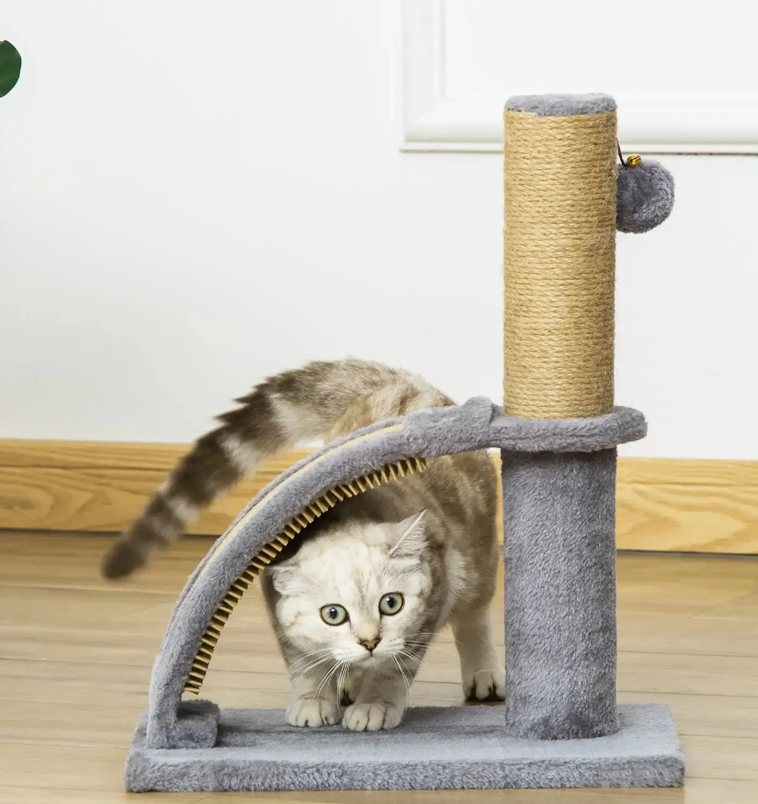 Stalp de zgariat pentru pisici PawHut D30-466 (Grey) - 6