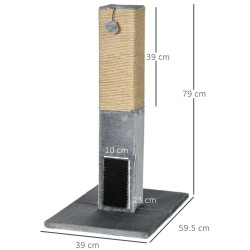 Stalp de zgariat pentru pisici PawHut D30-468 (Grey) Thumb