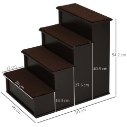 Лестница для кошек и собак PawHut D06-078 (Dark Brown) Thumb