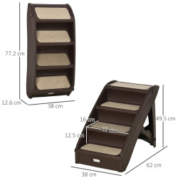 Scara pentru caini PawHut D06-142DR (Brown) Thumb