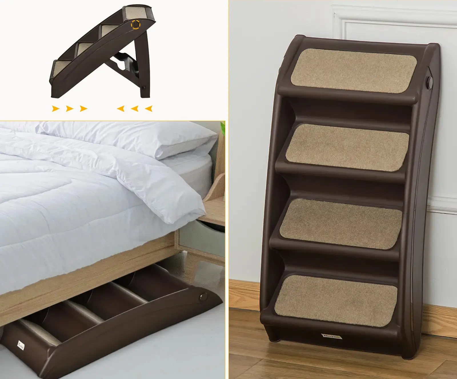 Scara pentru caini PawHut D06-142DR (Brown) - 6