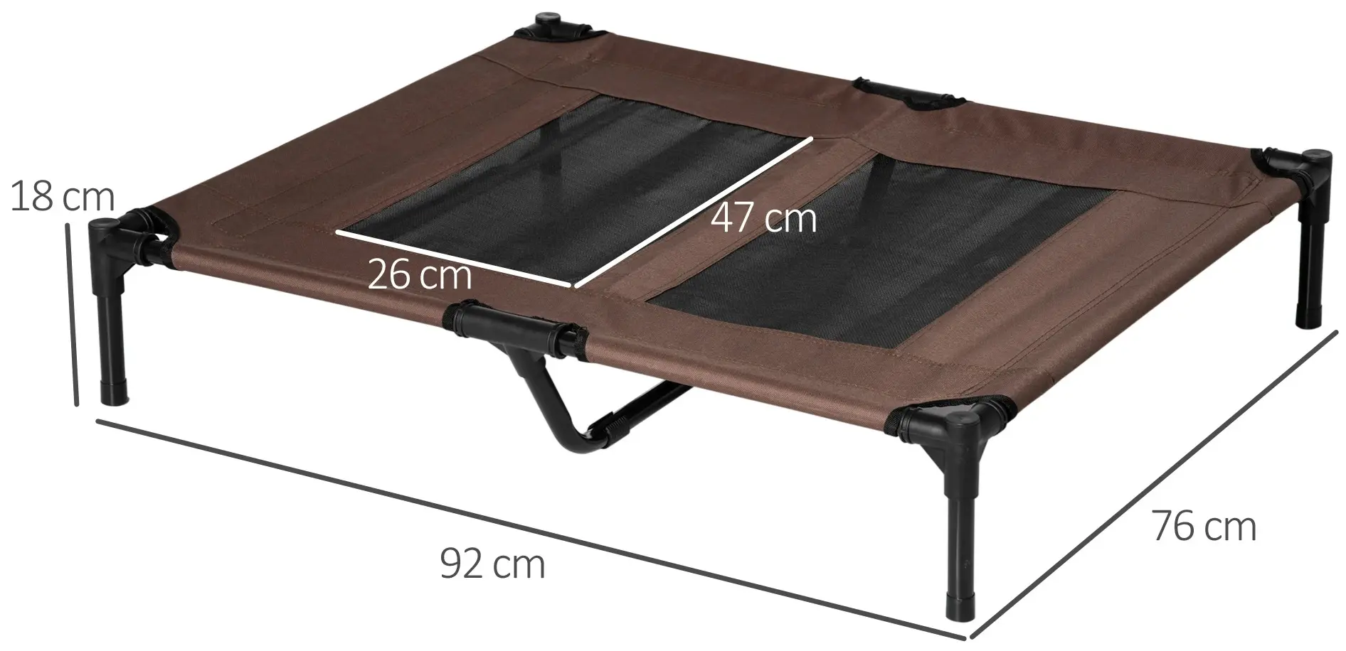 Лежак для собак PawHut D04-033 (Brown/Black) - 3