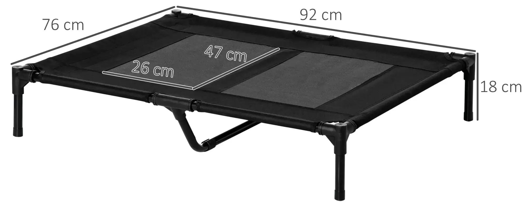 Pat pentru caini PawHut D04-033BK (Black) - 4