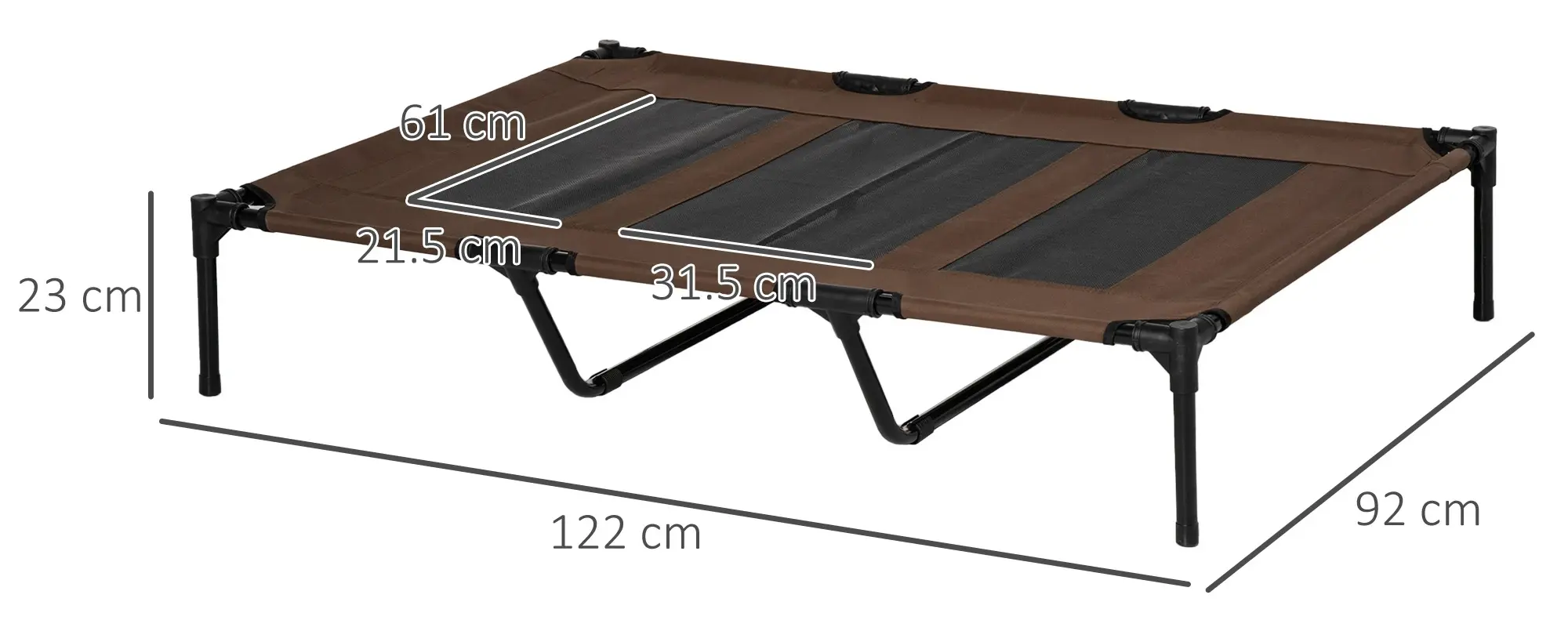 Лежак для собак PawHut D04-069CF (Brown/Black) - 3