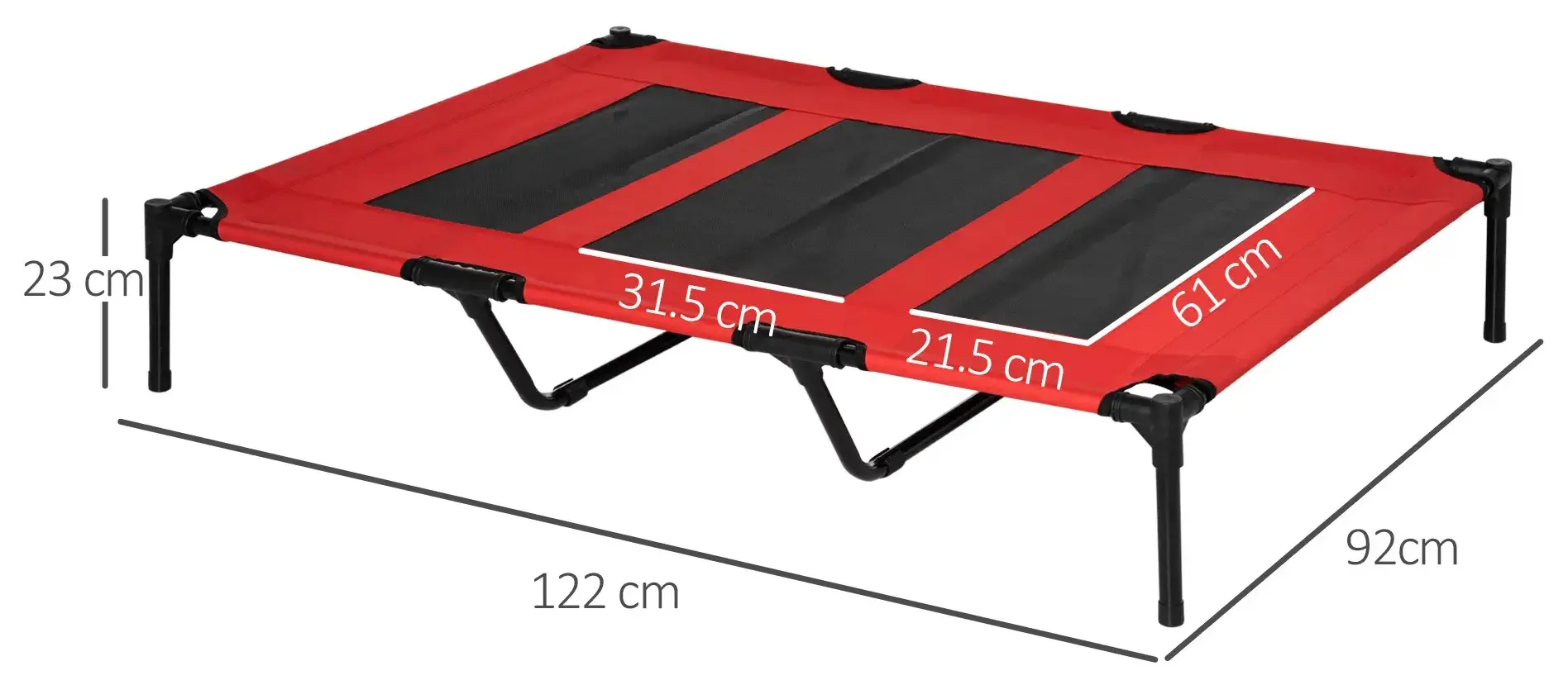 Pat pentru caini PawHut D04-069RD (Red/Black) - 3