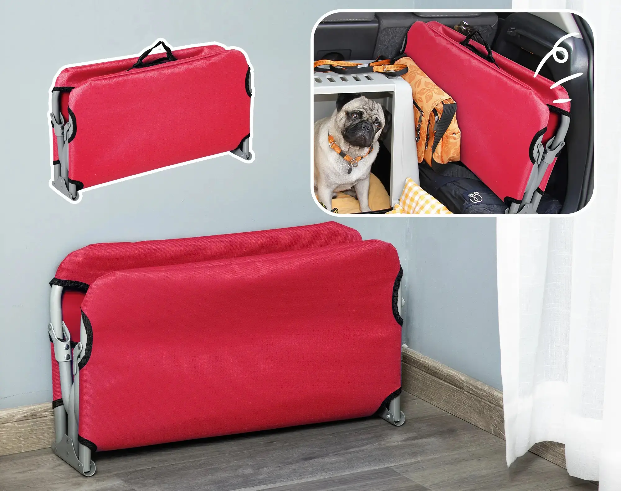 Pat pentru caini PawHut D04-102RD (Red) - 5