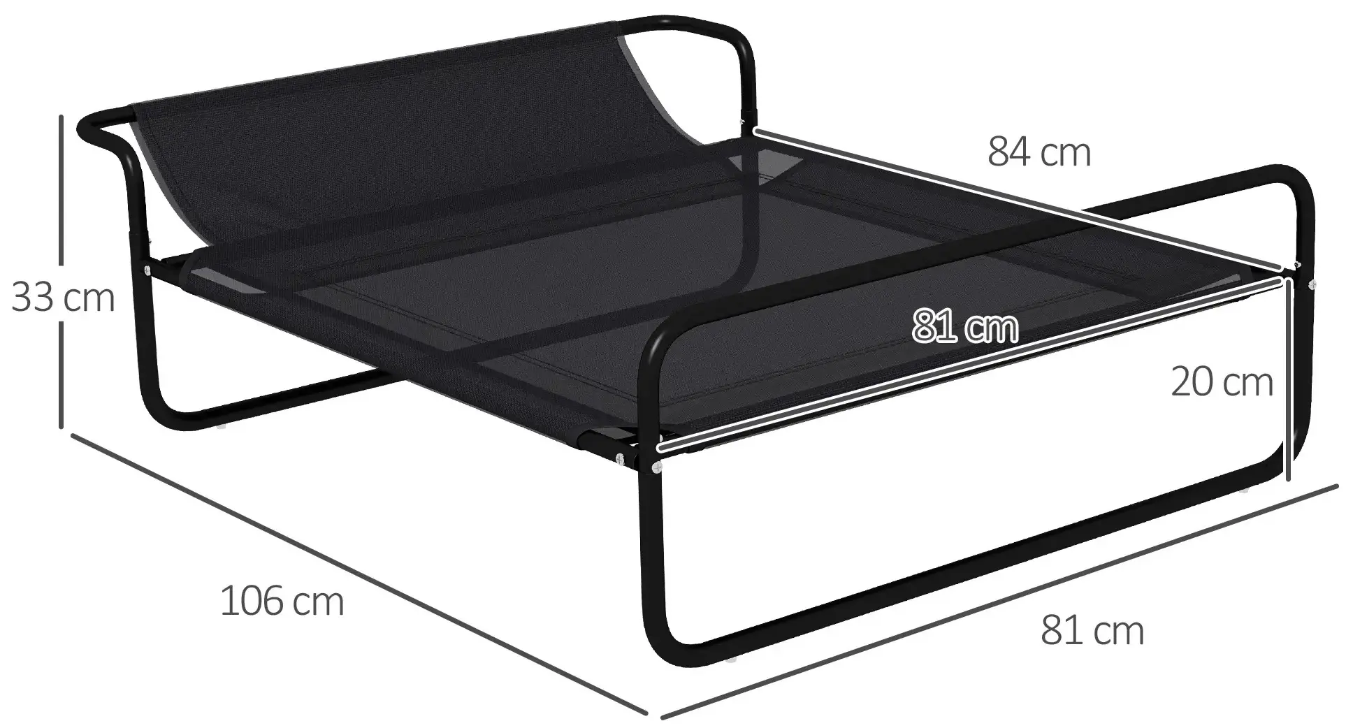 Pat pentru caini PawHut D04-273V00BK (Black) - 3