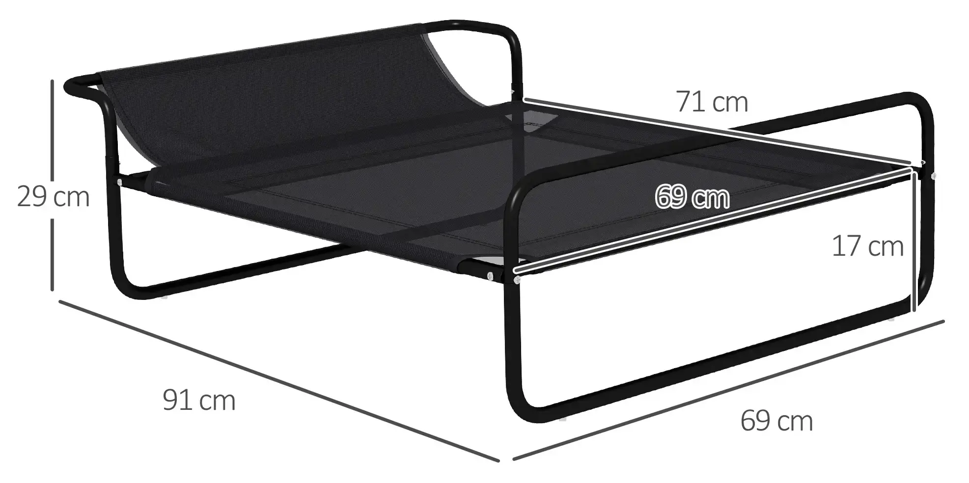 Pat pentru caini PawHut D04-273V02BK (Black) - 3