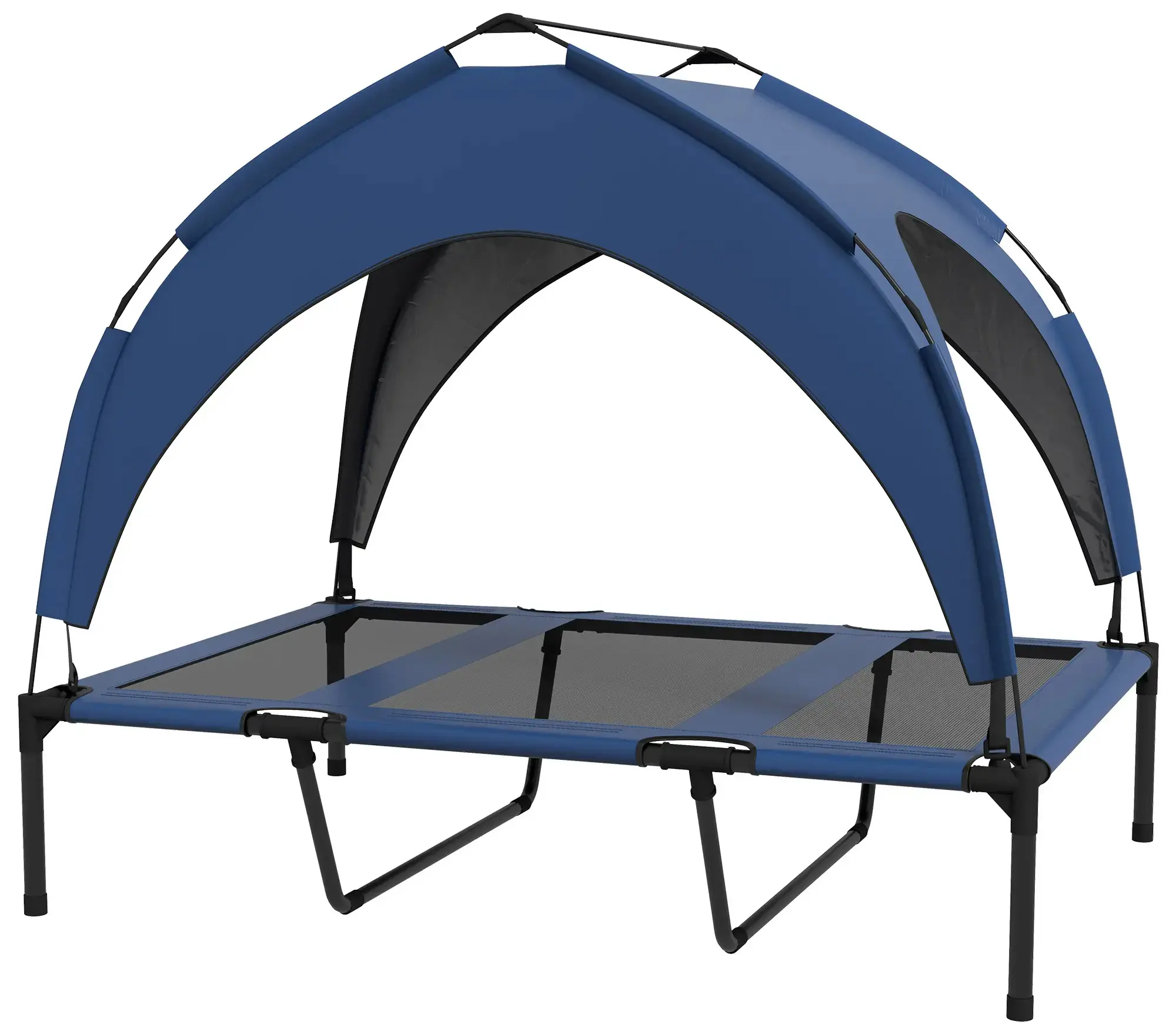 Pat pentru caini cu acoperis PawHut D04-272V03DB (Dark Blue) - 2