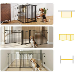 Bariera modulara de protectie pentru animale PawHut D06-100 (Black) Thumb