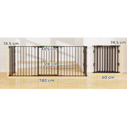 Bariera modulara de protectie pentru animale PawHut D06-100 (Black) Thumb