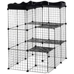 Модульный вольер для домашних животных PawHut D51-217 (Black) Thumb