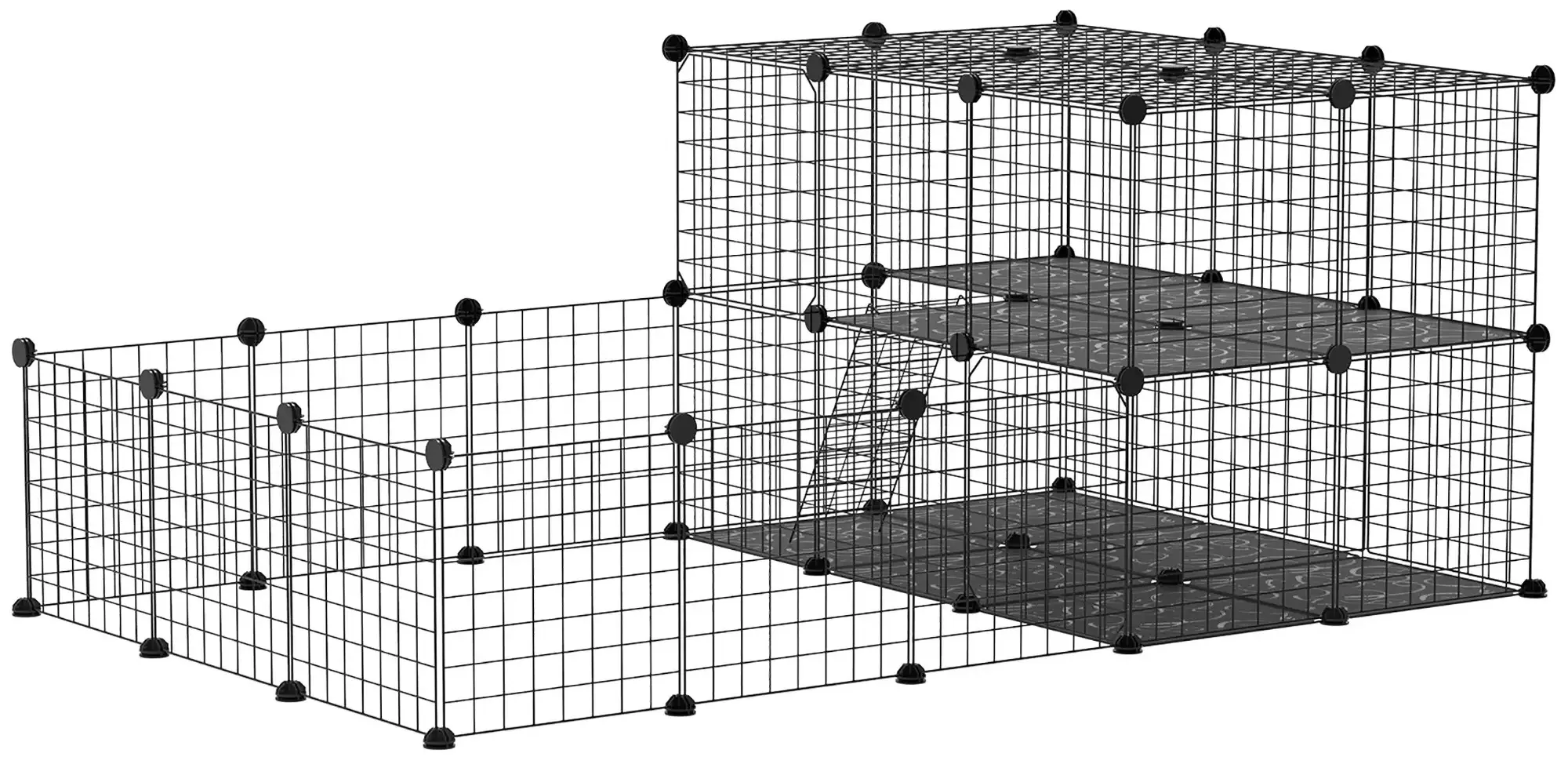 Модульный вольер для мелких животных PawHut D51-254 (Black) - 2