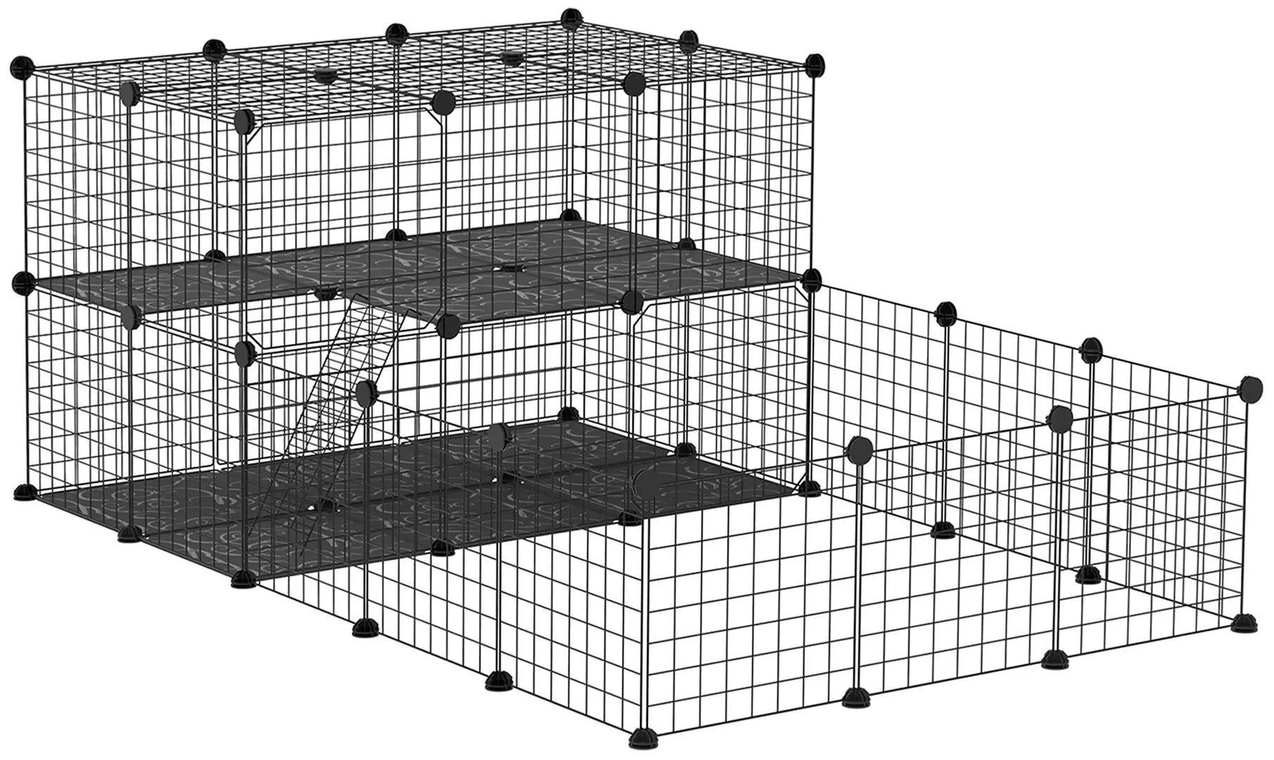 Модульный вольер для мелких животных PawHut D51-254 (Black)