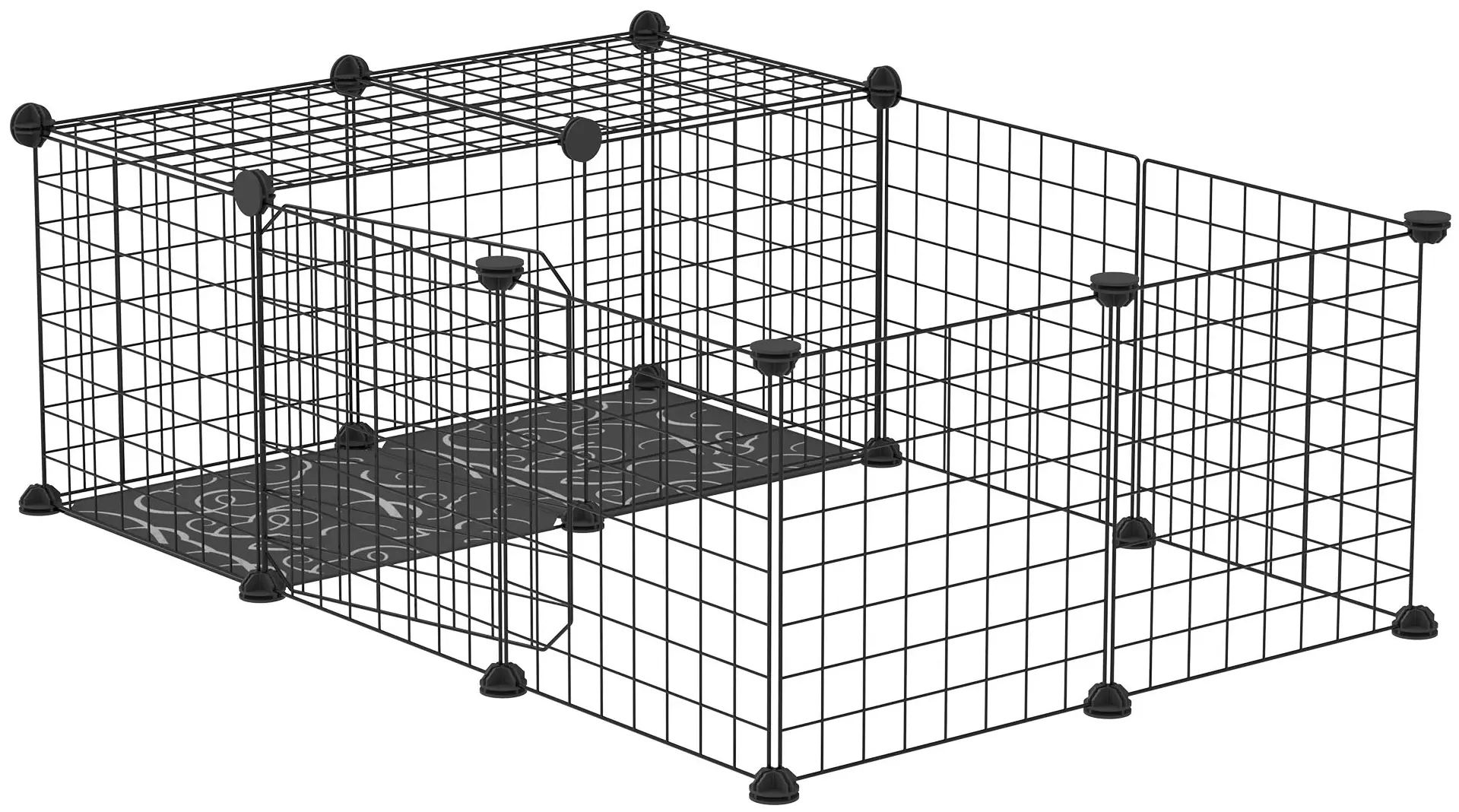 Модульный вольер для мелких животных PawHut D51-256 (Black)