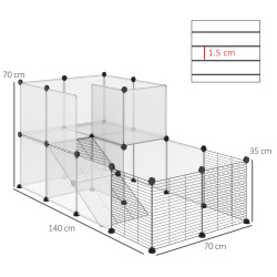 Cusca modulara pentru animale mici PawHut D51-260 (Black) Thumb