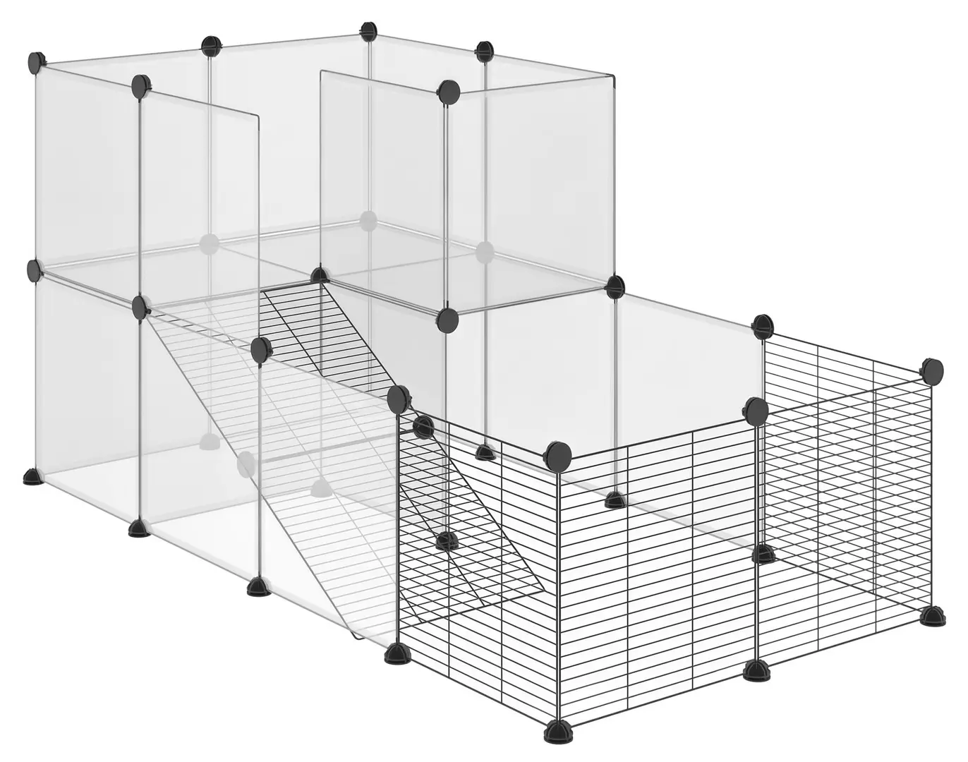 Cusca modulara pentru animale mici PawHut D51-260 (Black)