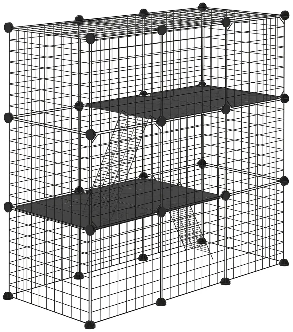 Модульный вольер для мелких животных PawHut D51-381V00BK (Black)