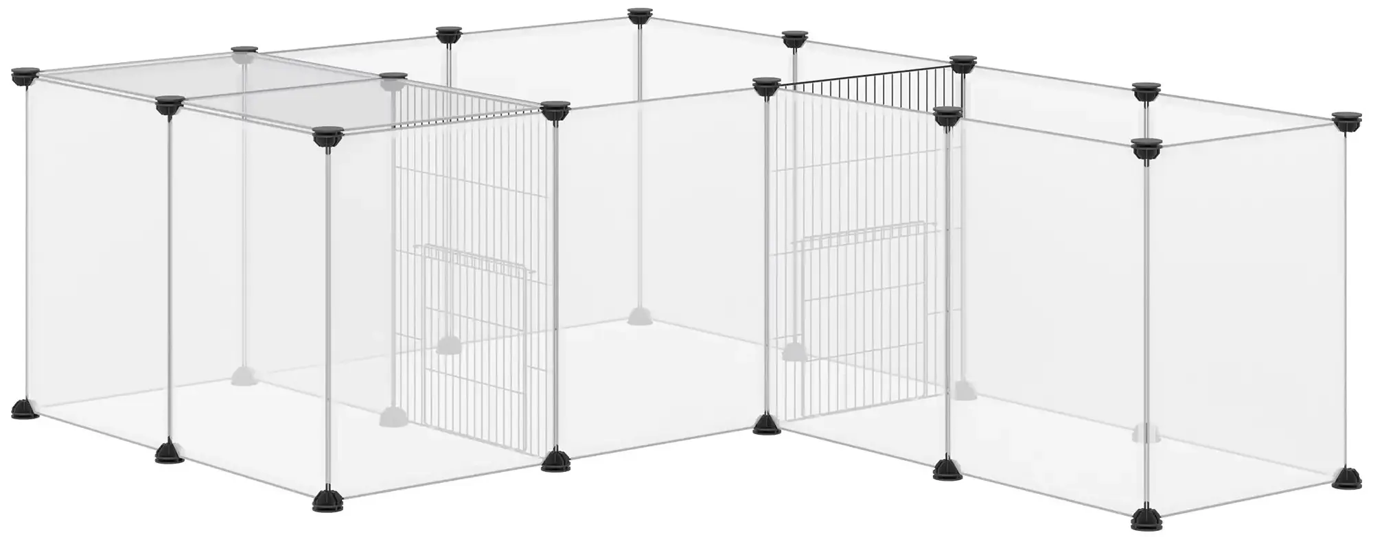 Модульный вольер для мелких животных PawHut D51-385V00WT (Black) - 2