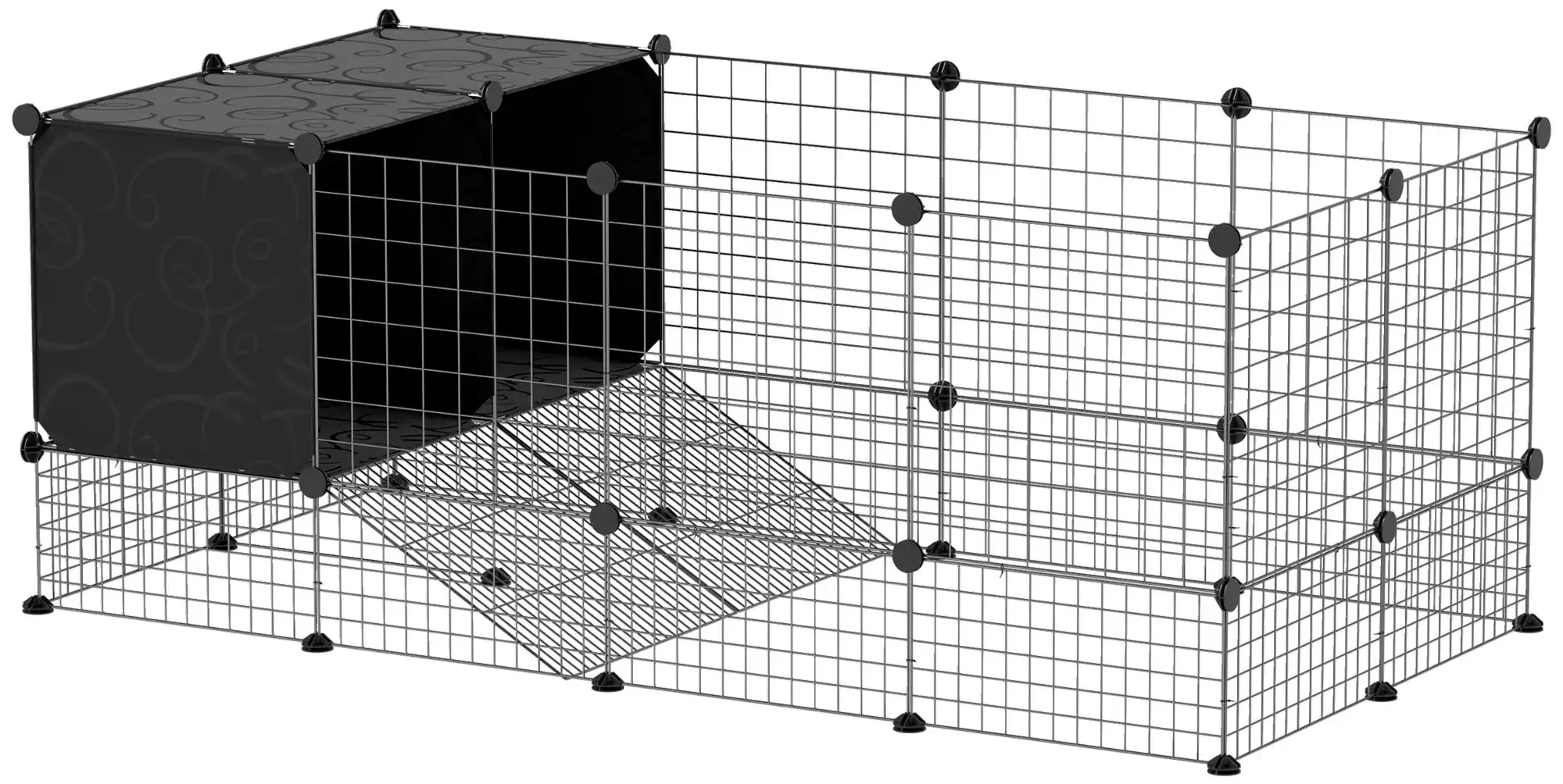 Модульный вольер для мелких животных PawHut D51-455V00BK (Black) - 2