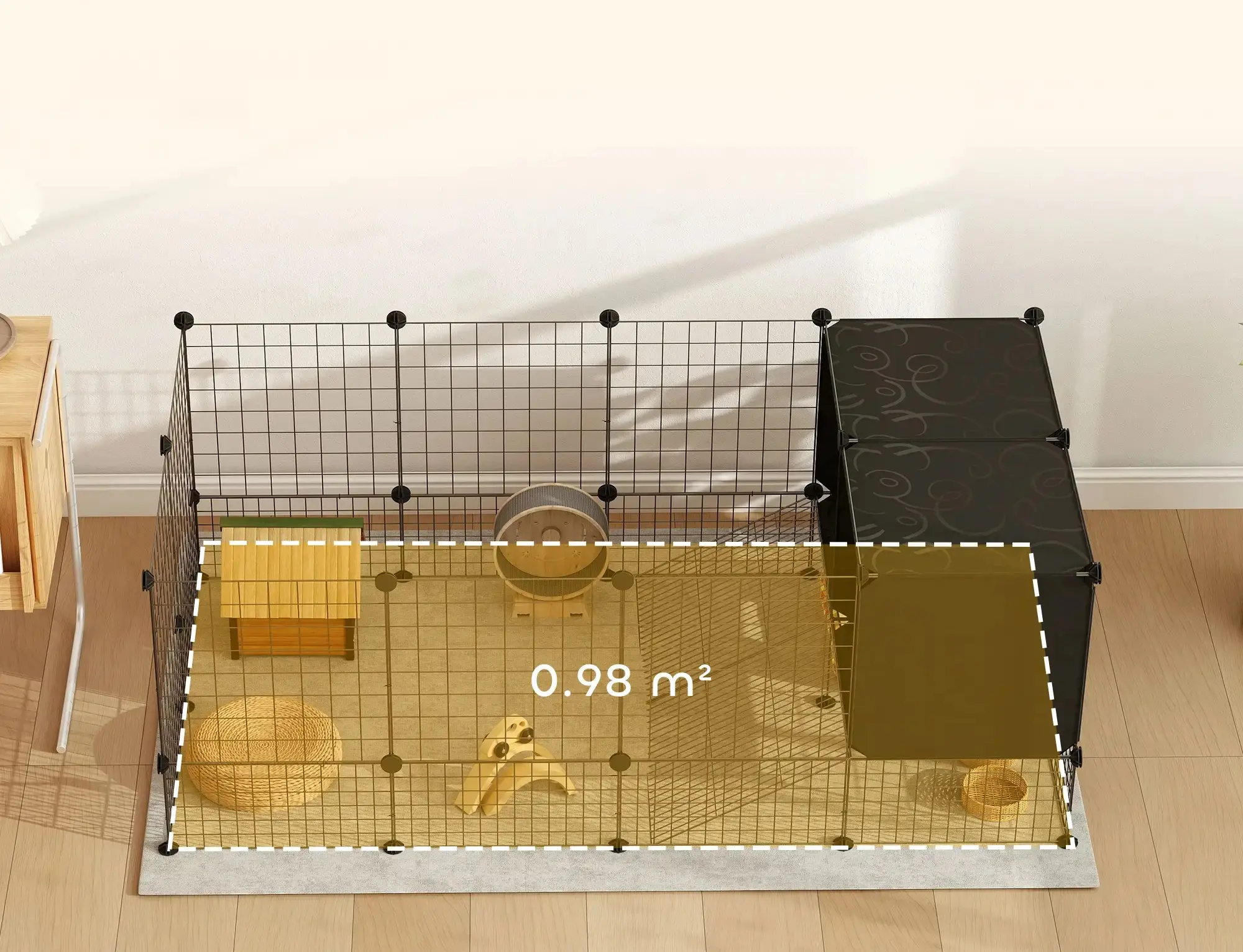 Модульный вольер для мелких животных PawHut D51-455V00BK (Black) - 5