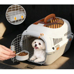 Transportor pentru animale PawHut D00-229V00LG (Cream/Grey) Thumb