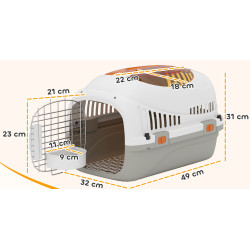 Transportor pentru animale PawHut D00-229V00LG (Cream/Grey) Thumb