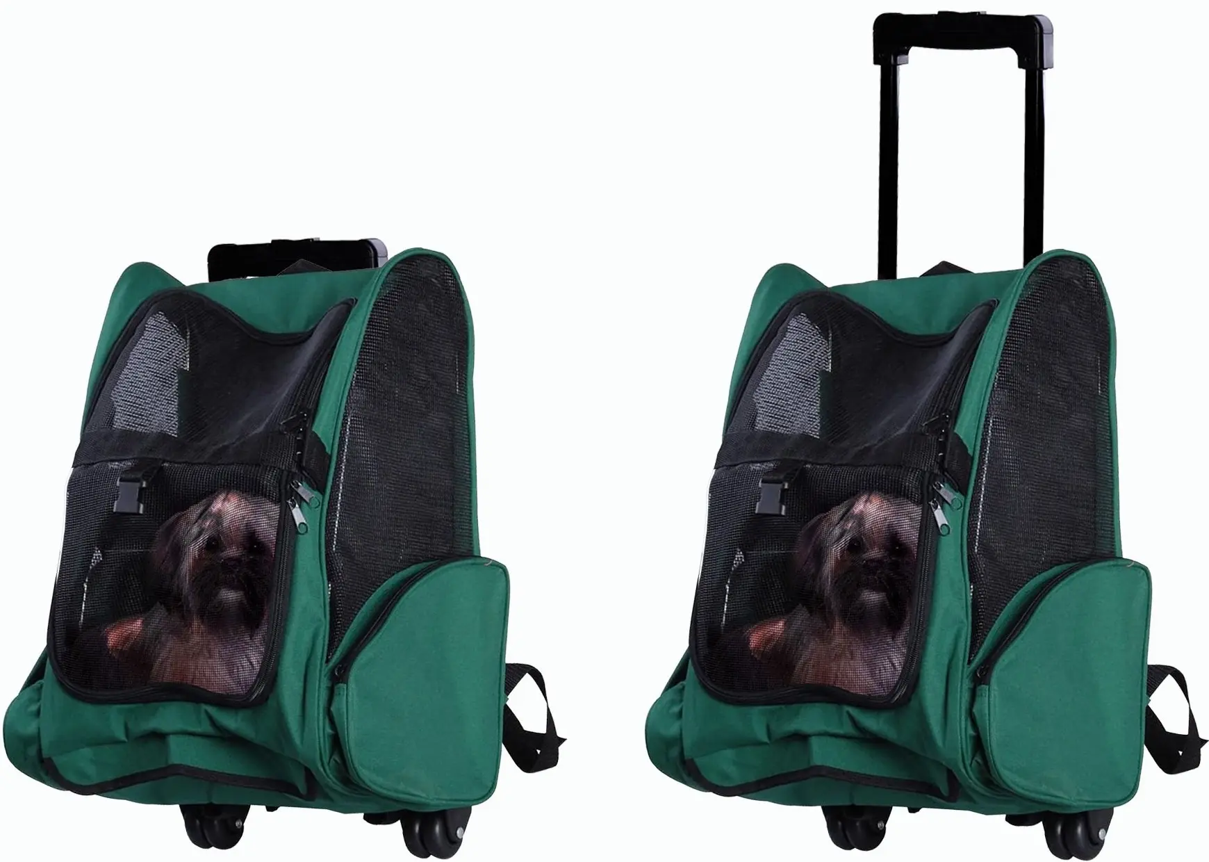 Rucsac-purtator pentru animale de companie PawHut D1-0013 (Green/Black) - 2
