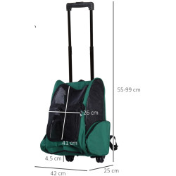 Rucsac-purtator pentru animale de companie PawHut D1-0013 (Green/Black) Thumb