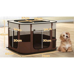 Складной вольер для домашних животных PawHut D06-217V00BN (Brown) Thumb