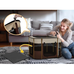 Складной вольер для домашних животных PawHut D06-217V00BN (Brown) Thumb