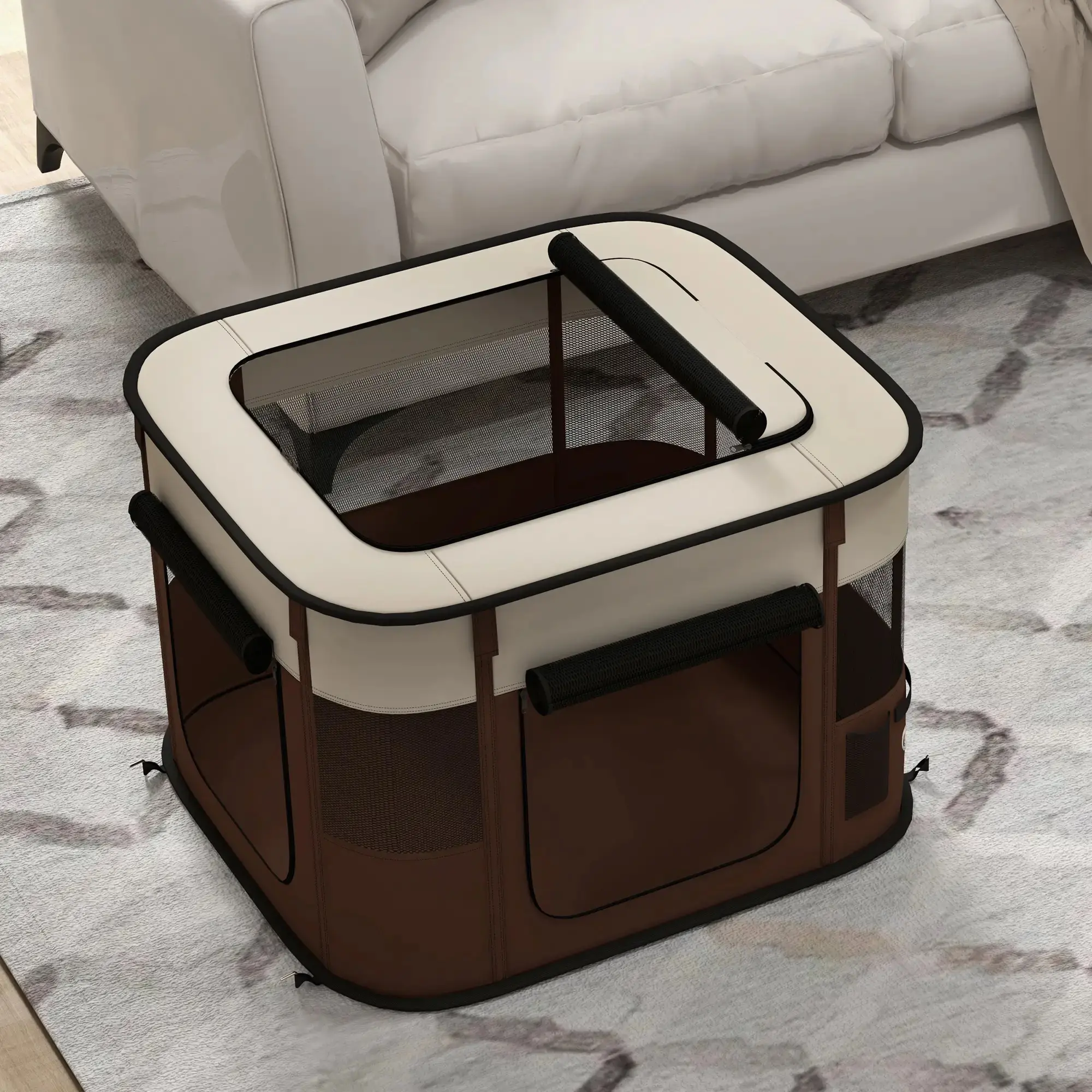 Складной вольер для домашних животных PawHut D06-217V00BN (Brown) - 6